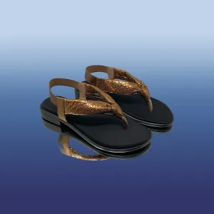 Bronze Metallic Knot Sandals