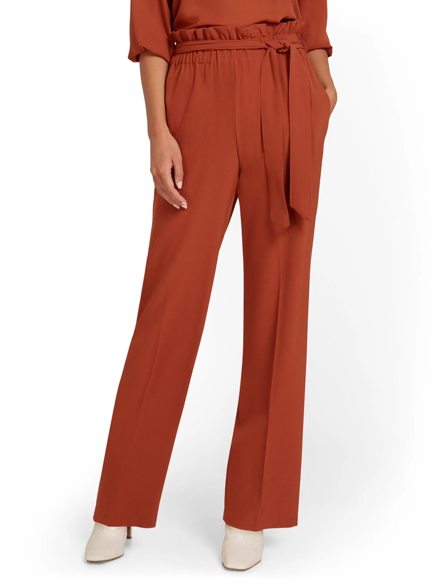 Tie-Waist Palazzo Pant
