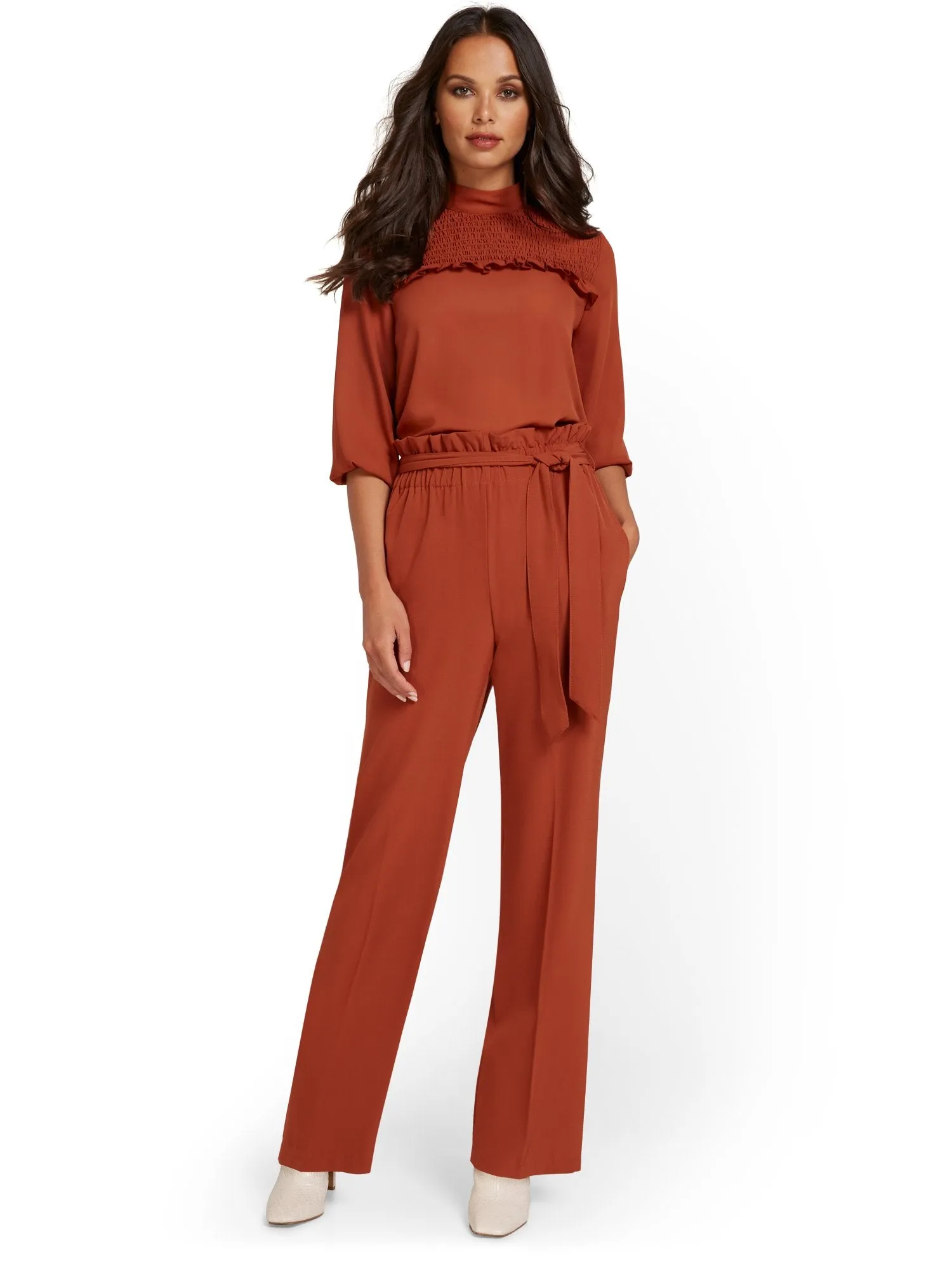 Tie-Waist Palazzo Pant